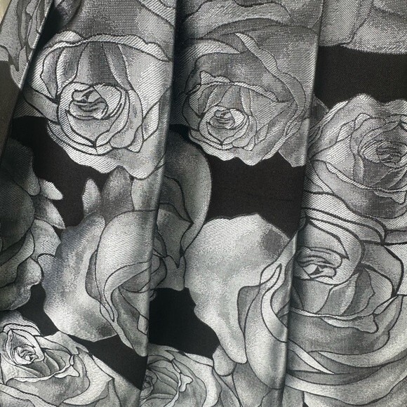 Aqua Exclusive NWT Black Gray Floral Brocade Cocktail Hoco Pageant Dress 8 - Picture 6 of 9